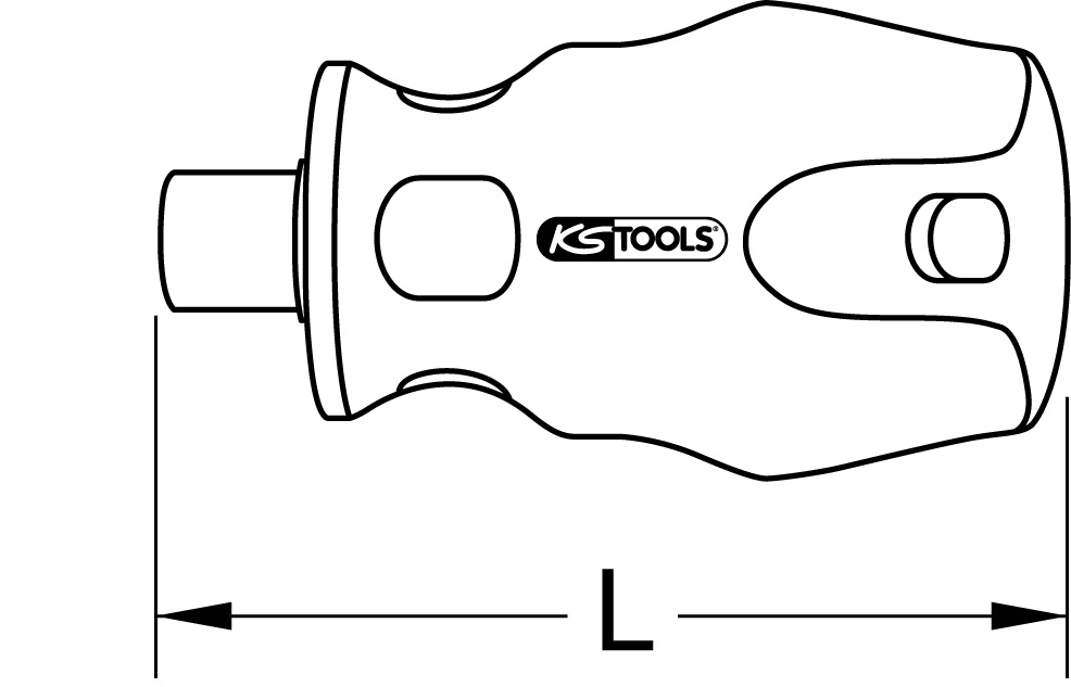 KS Tools 1/4" ERGOTORQUEplus Bit-Schraubendreher, 63mm