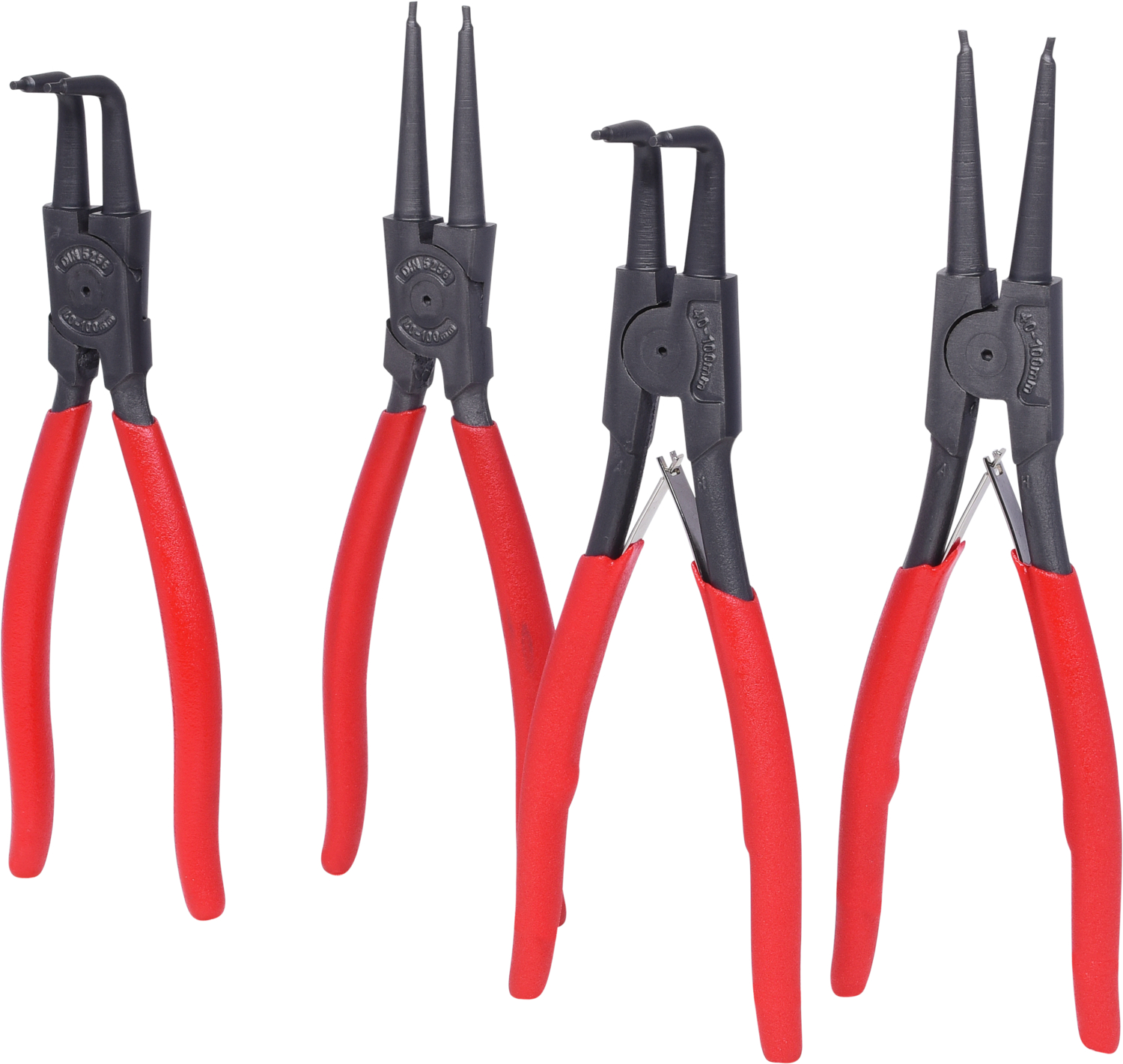 KS Tools Sicherungszangen-Satz, 40-100 mm, 4-tlg