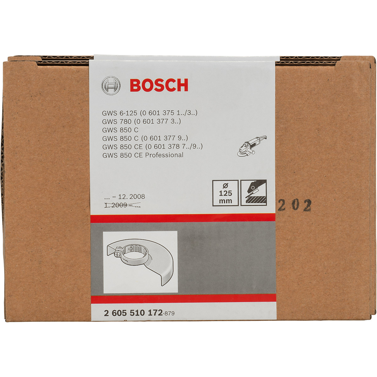Bosch Schutzhaube ohne Deckblech mit Codierung & Schraubverschluss, 125 mm