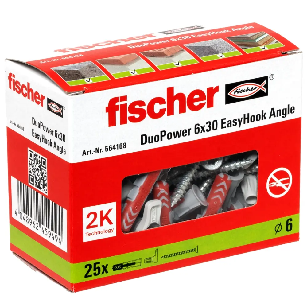 Fischer EasyHook Angle Universaldübel DuoPower 6x30