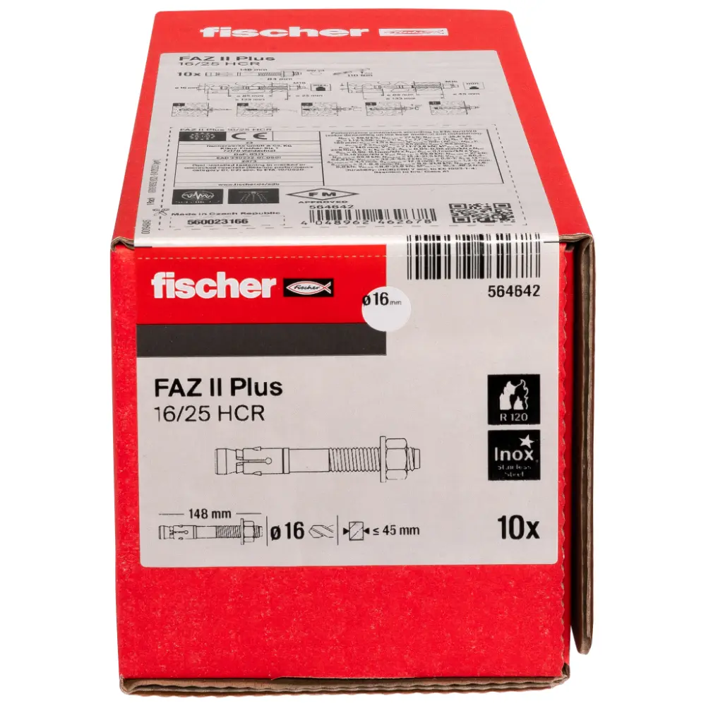 Fischer Bolzenanker FAZ II Plus 16/25 HCR hochkorrosionsbeständig