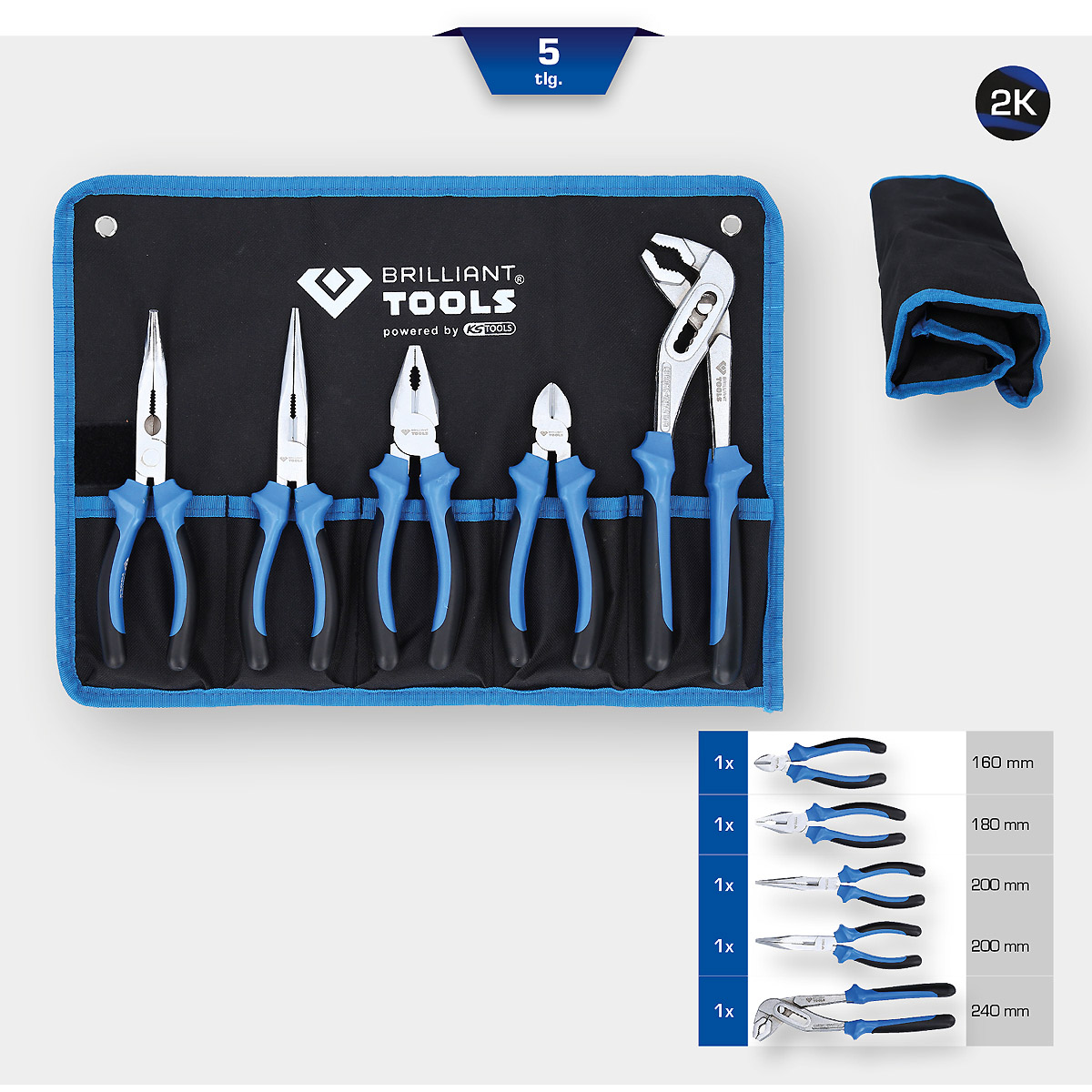 Brilliant Tools Zangen-Satz, 5-tlg