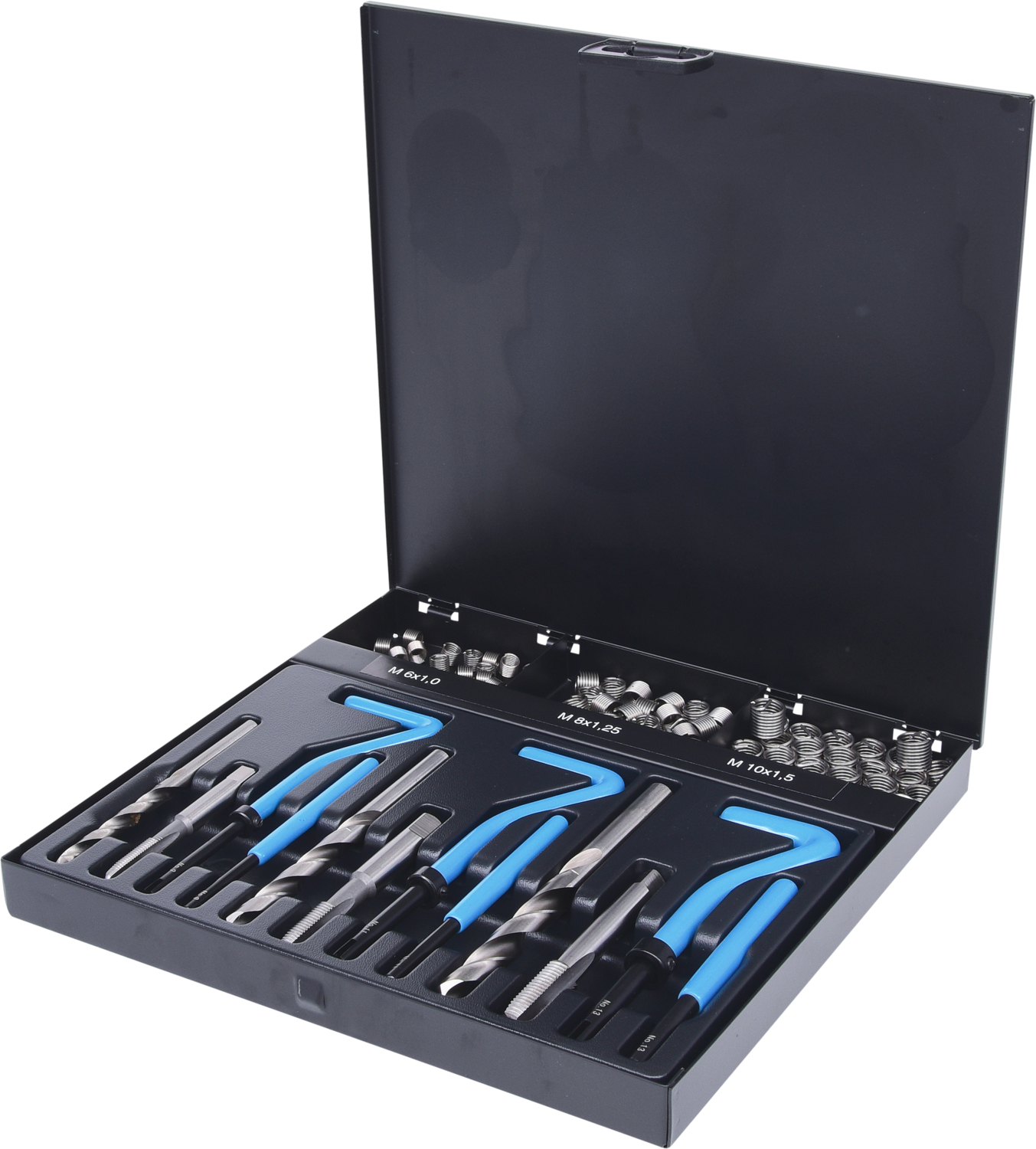 KS Tools Nirostahl Gewinde-Reparatur-Satz M6-M10, 87-tlg