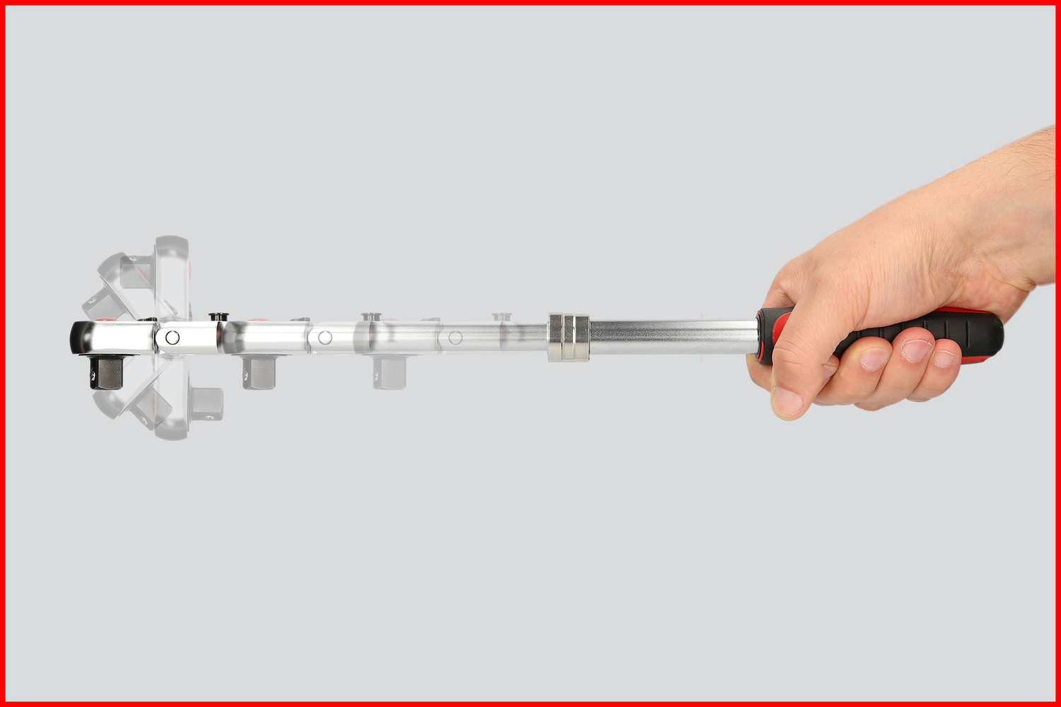 KS Tools 1/4" SlimPOWER Teleskop-Gelenk-Umschaltknarre, 72 Zahn