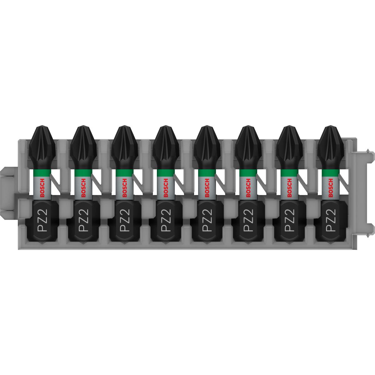 Bosch PRO Schrauberbit-Set Impact Control, 8-teilig, PZ2