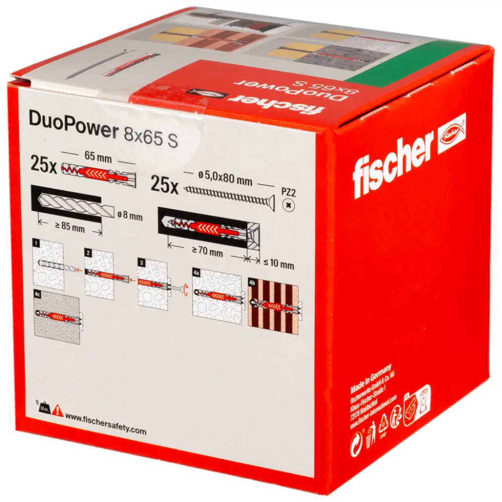 Fischer Universaldübel DuoPower 8x65 S mit Schraube