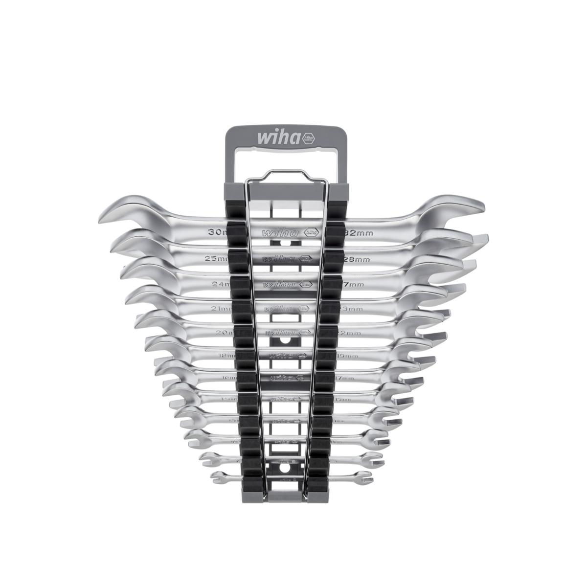 Wiha Doppelmaul-Gabelschlüssel Set 12-teilges Set in Halter