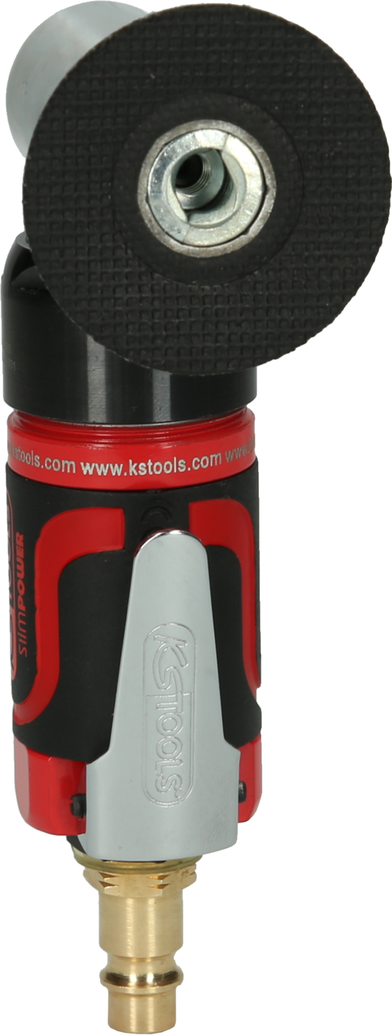 KS Tools SlimPOWER Mini-Druckluft-Schleifmaschine für große Pads, 19000 U-min
