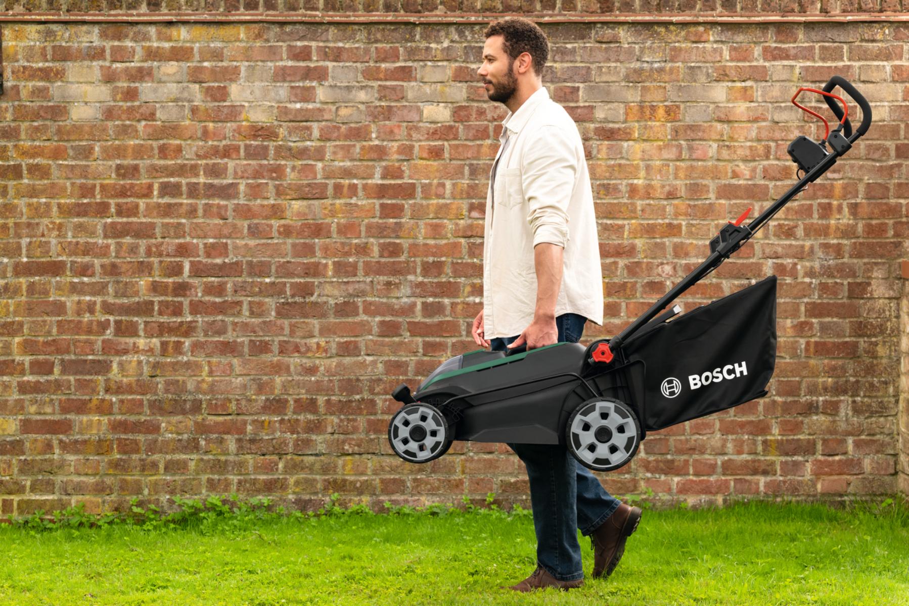 Bosch Akku-Rasenmäher ROTAK18V2-43, 2x Akku PBA 18V 4.0Ah
