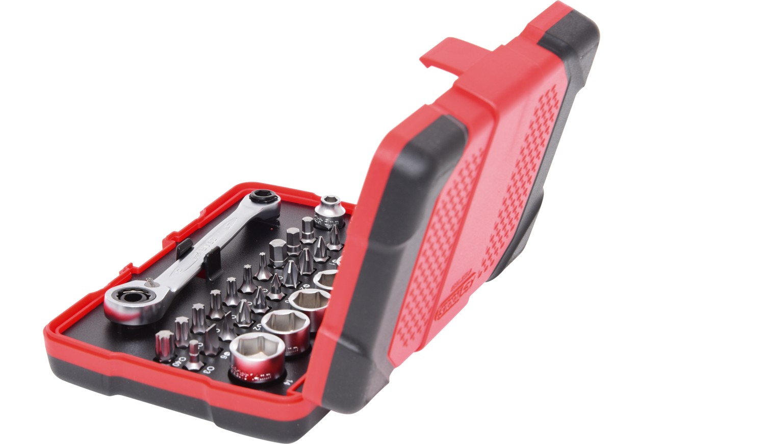KS Tools 1/4" + 11 mm Durchgangs-Steckschlüssel- und Bit-Satz, 31-tlg