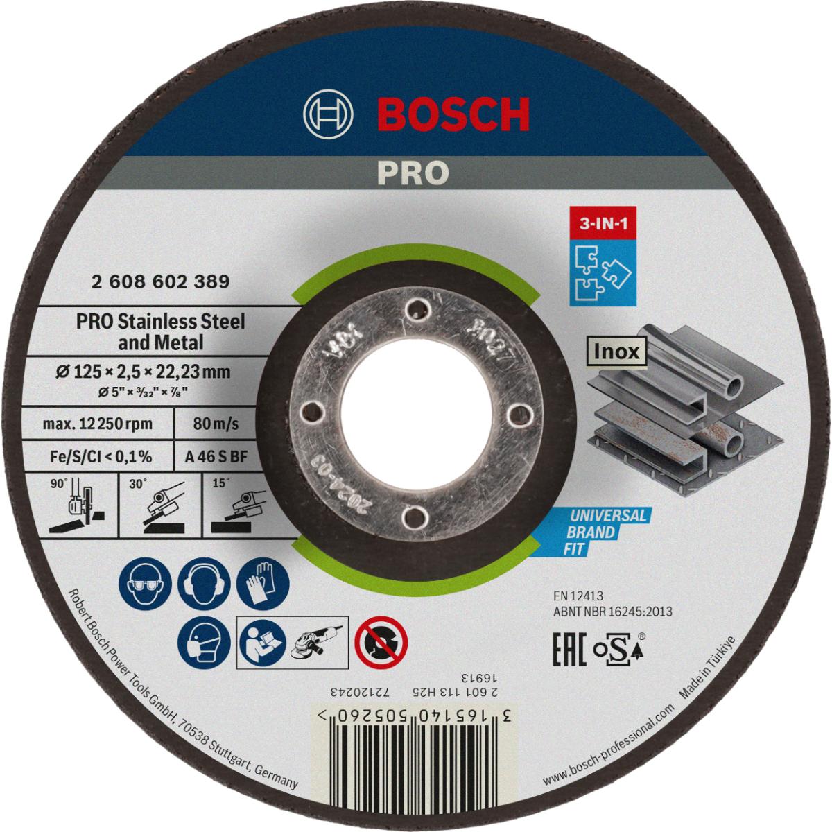 Bosch PRO Trennscheibe 3-in-1 A 46 S BF, gekröpft, 2,5 mm
