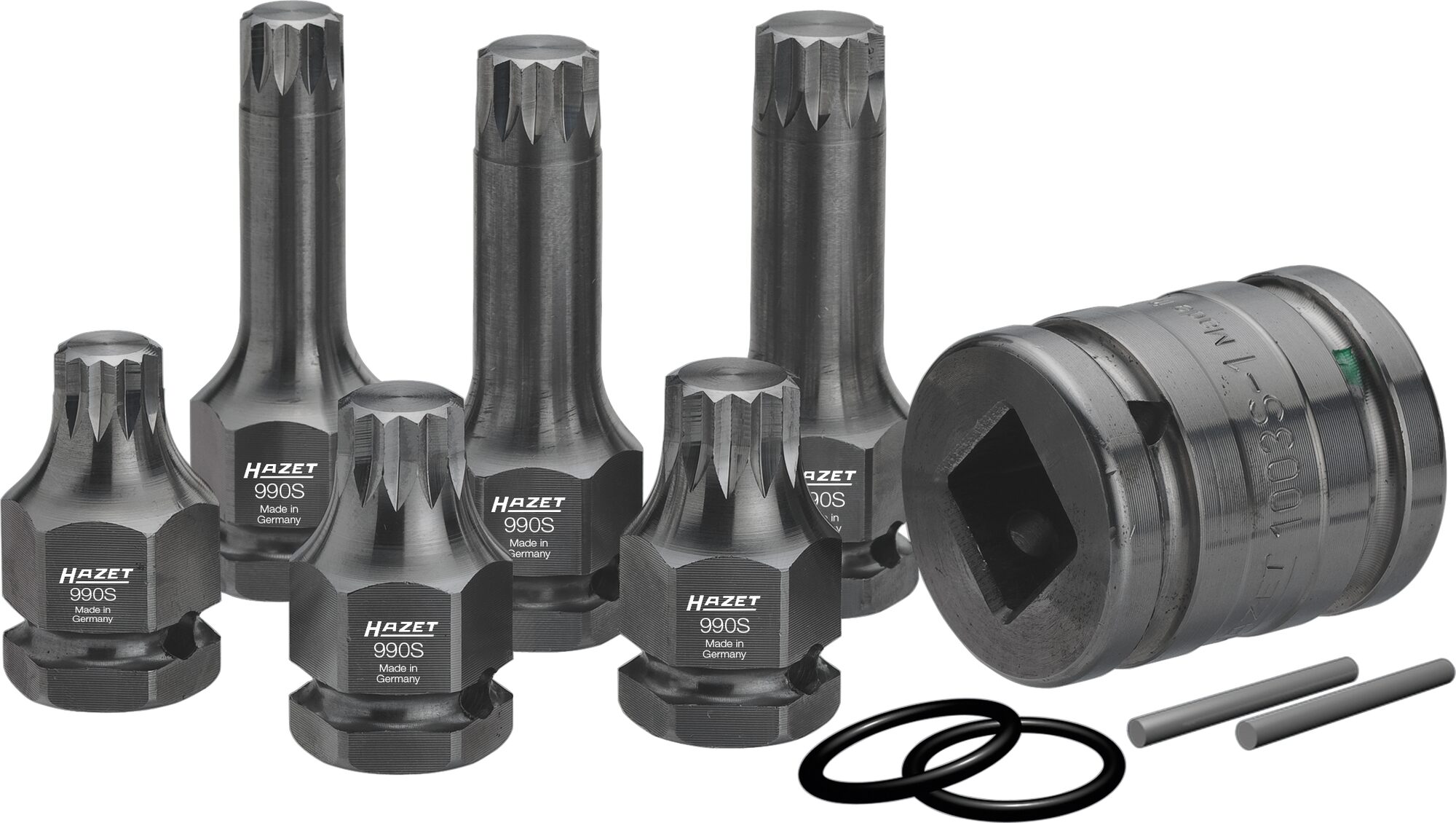 HAZET Schlag- Maschinenschrauber Schraubendreher-Steckschlüsseleinsatz Satz (1/2 Zoll), 11-teilig