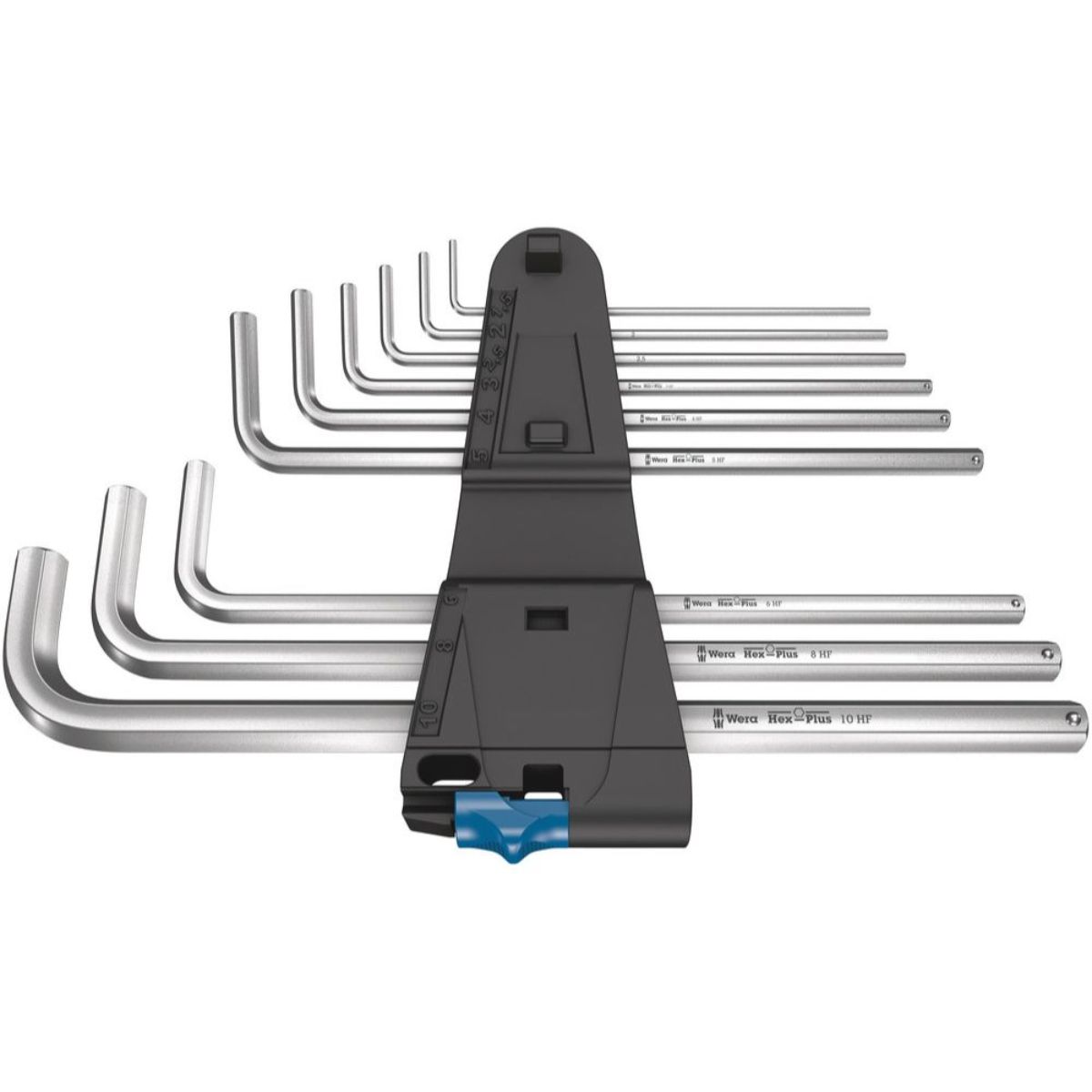 Wera 950/9 L Hex-Plus HF 1 Winkelschlüsselsatz, metrisch, gestellverchromt + Haltefunktion, 9-tlg
