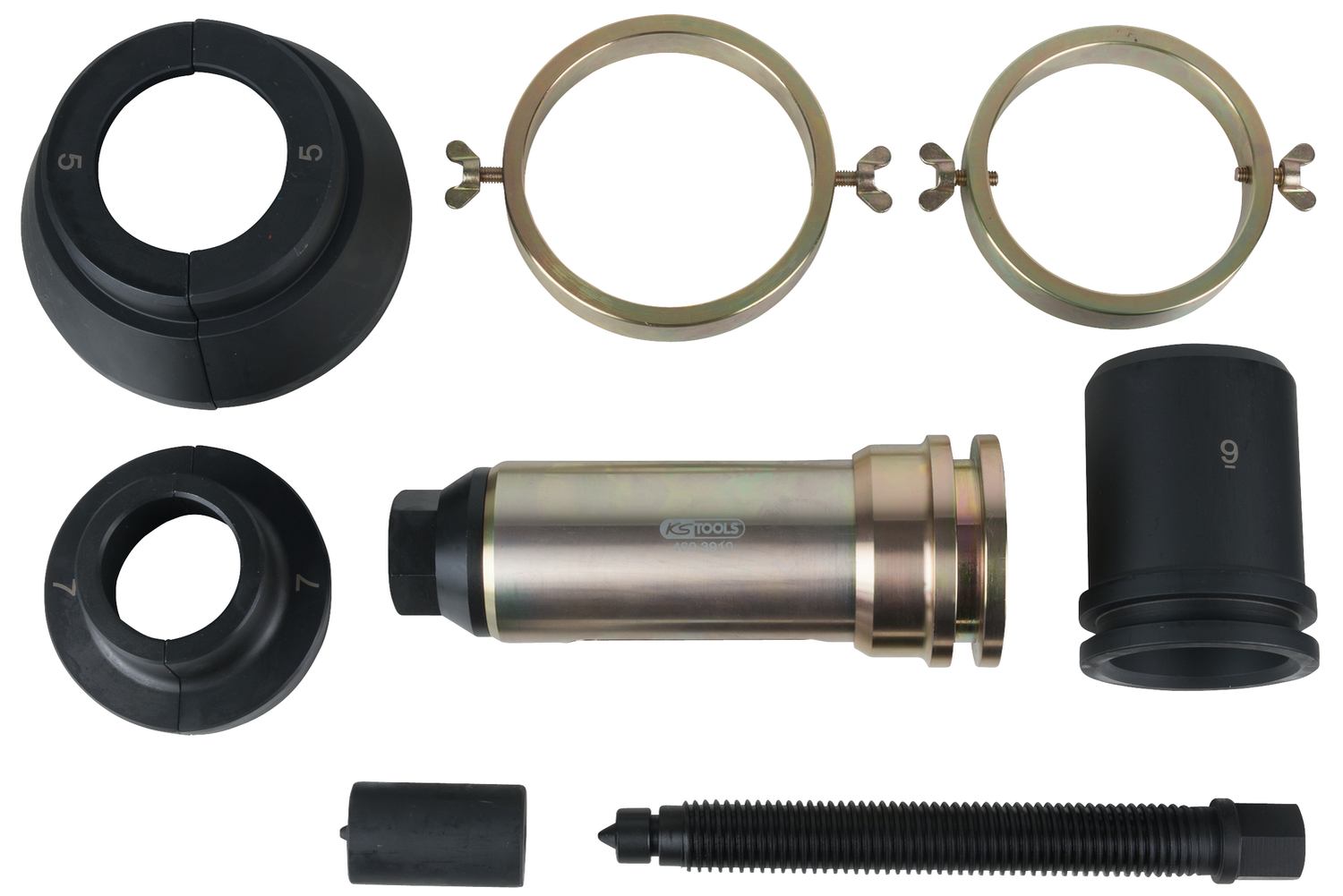 KS Tools Differential-Hauptwellenlager-Abzieher-Satz für Volvo, 8-tlg