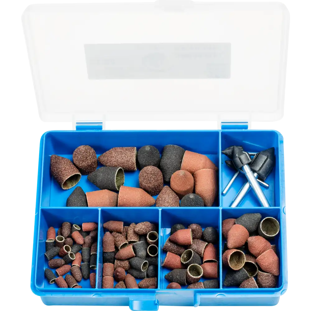 PFERD TOOLS POLICAP Set PCS110 Walzenkegelform Korund für universelle Anwendung