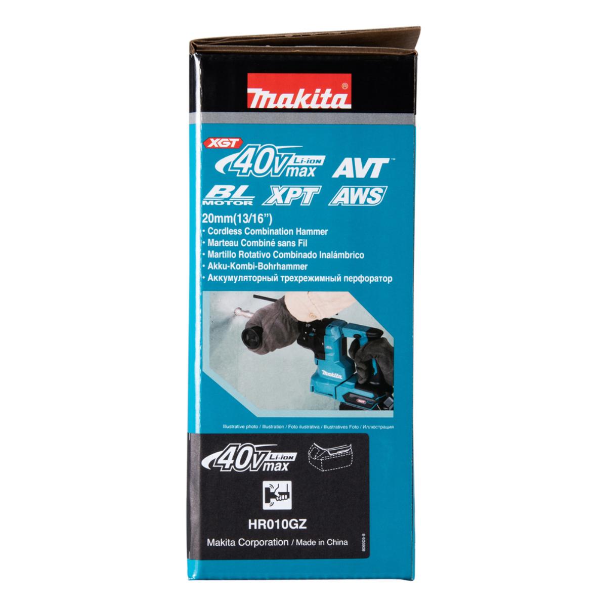 Makita Akku-Kombihammer 40V max. - SDS-PLUS - 2,1 J - 20 mm - HR010GZ