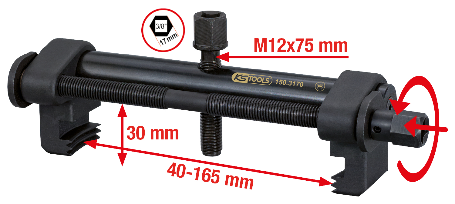KS Tools Universal-Rillen-Riemenscheiben-Abzieher Ø 40-165 mm