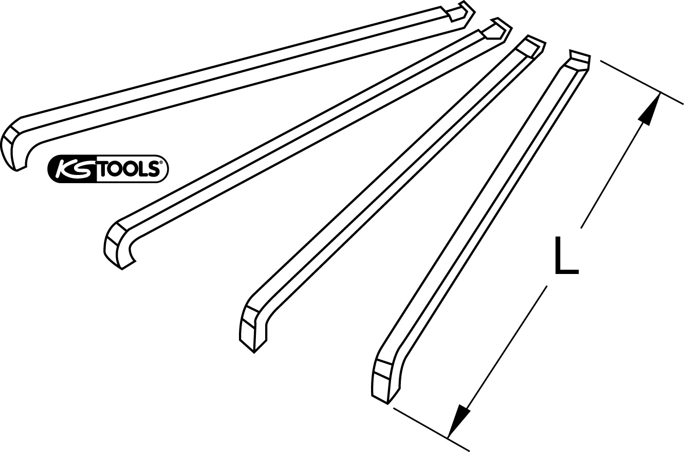 KS Tools Abzieherhaken-Satz für Kugellager-Abzieher, 4-tlg ISO 6004