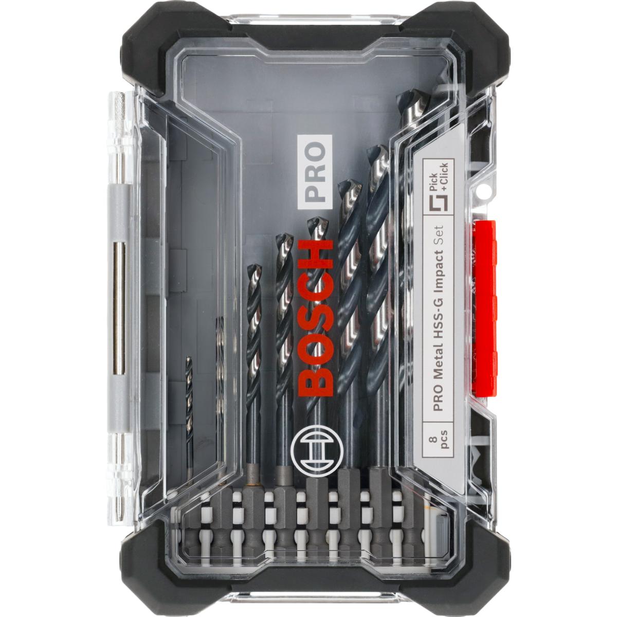 Bosch PRO Impact Control HSS-Spiralbohrer-Set, 8-teilig