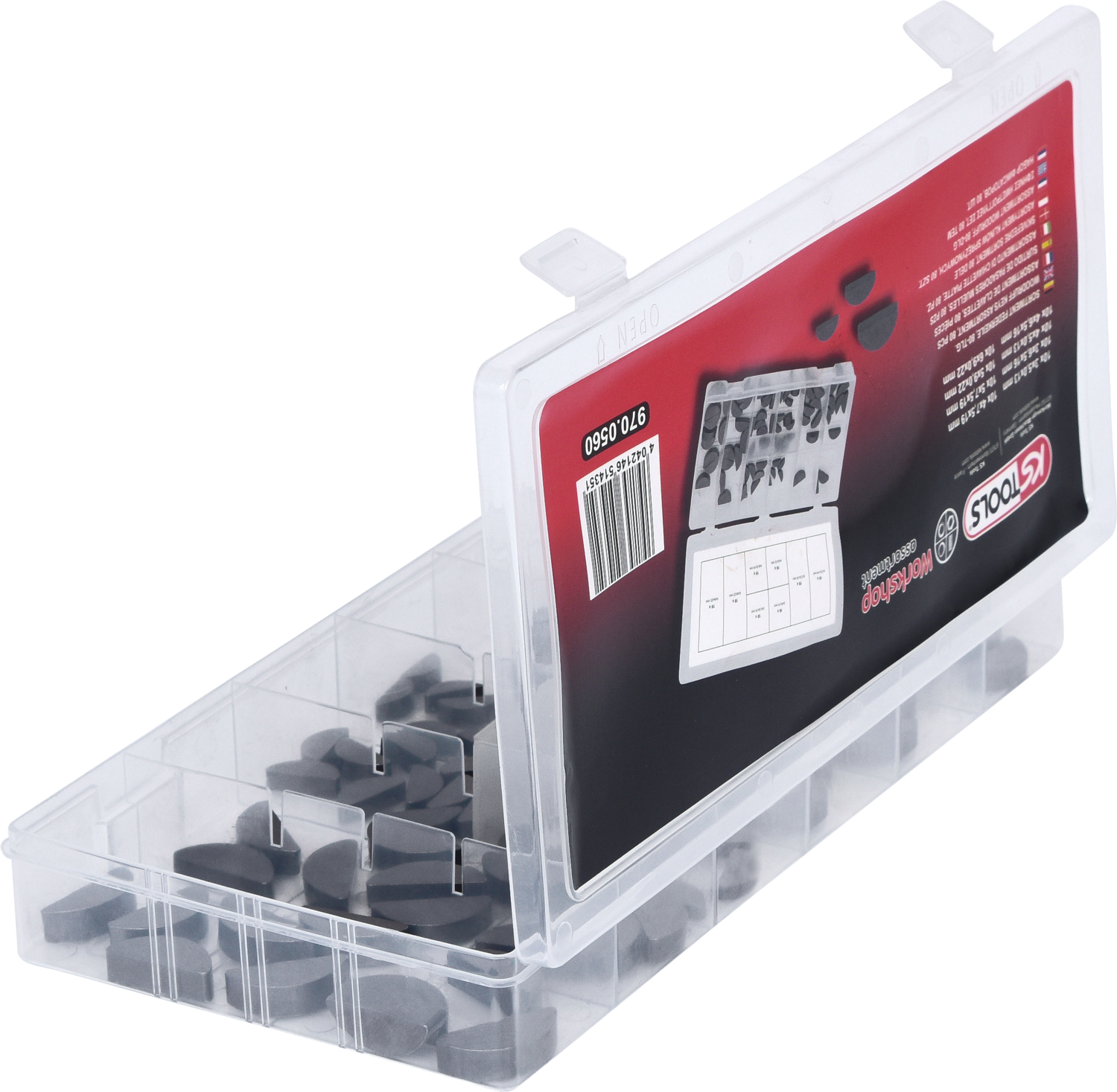 KS Tools Sortiment Federkeile, 80-tlg