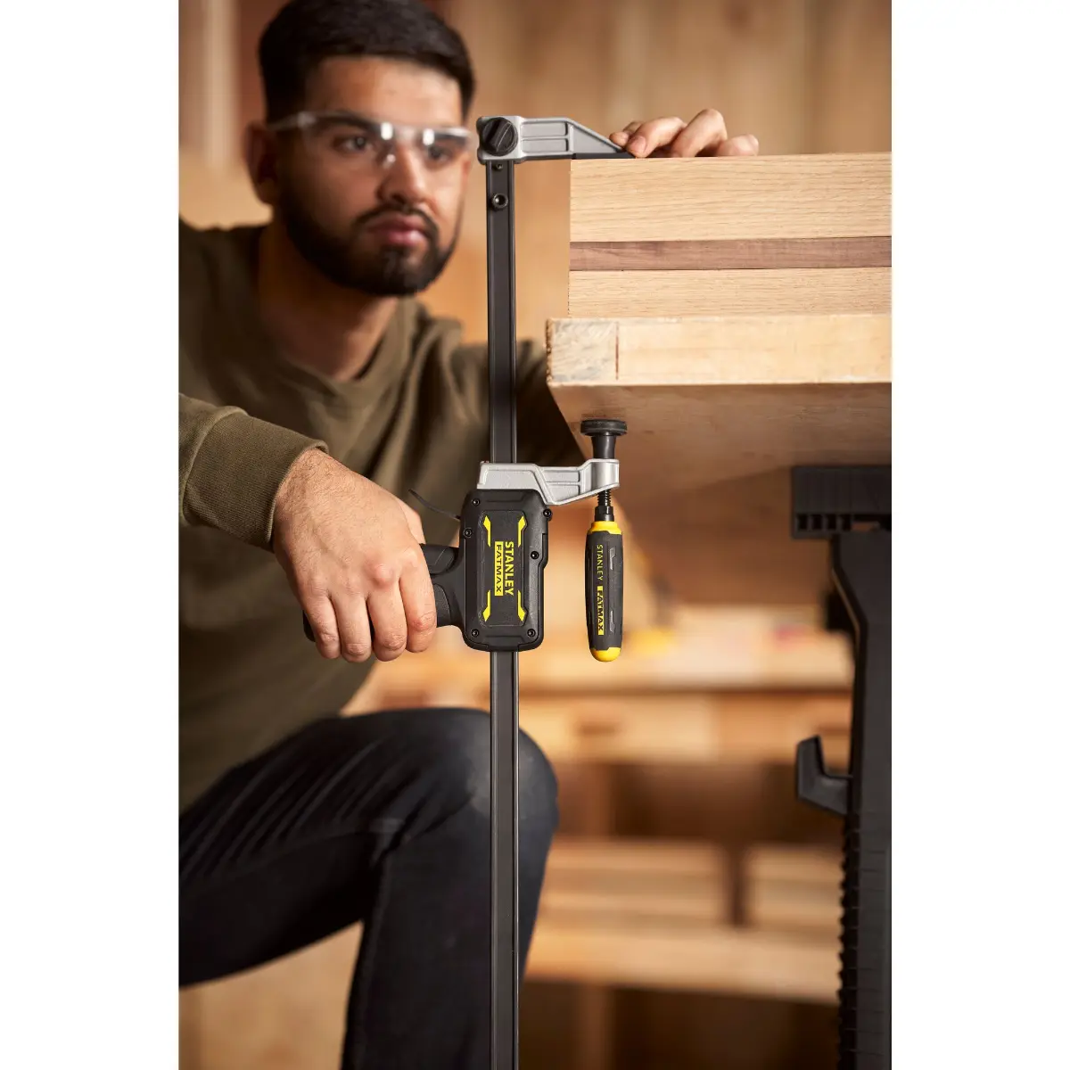 STANLEY FATMAX Einhandzwinge mit Schraubgriff Hybrid 450mm