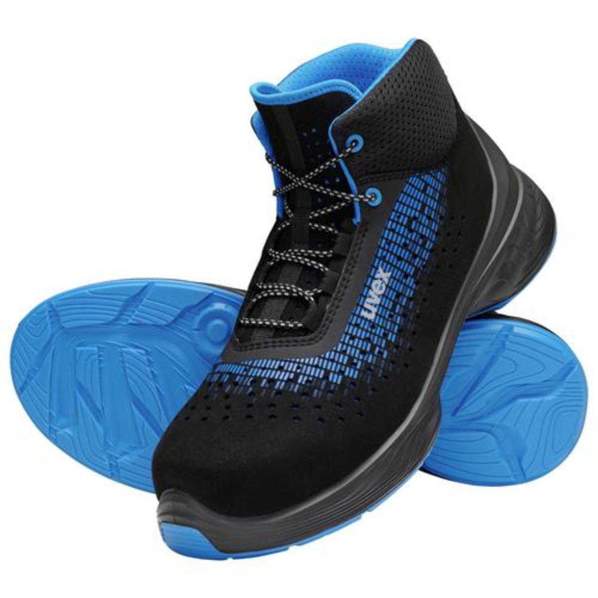 uvex 1 G2 Sicherheitsschuh Stiefel S1, blau/schwarz