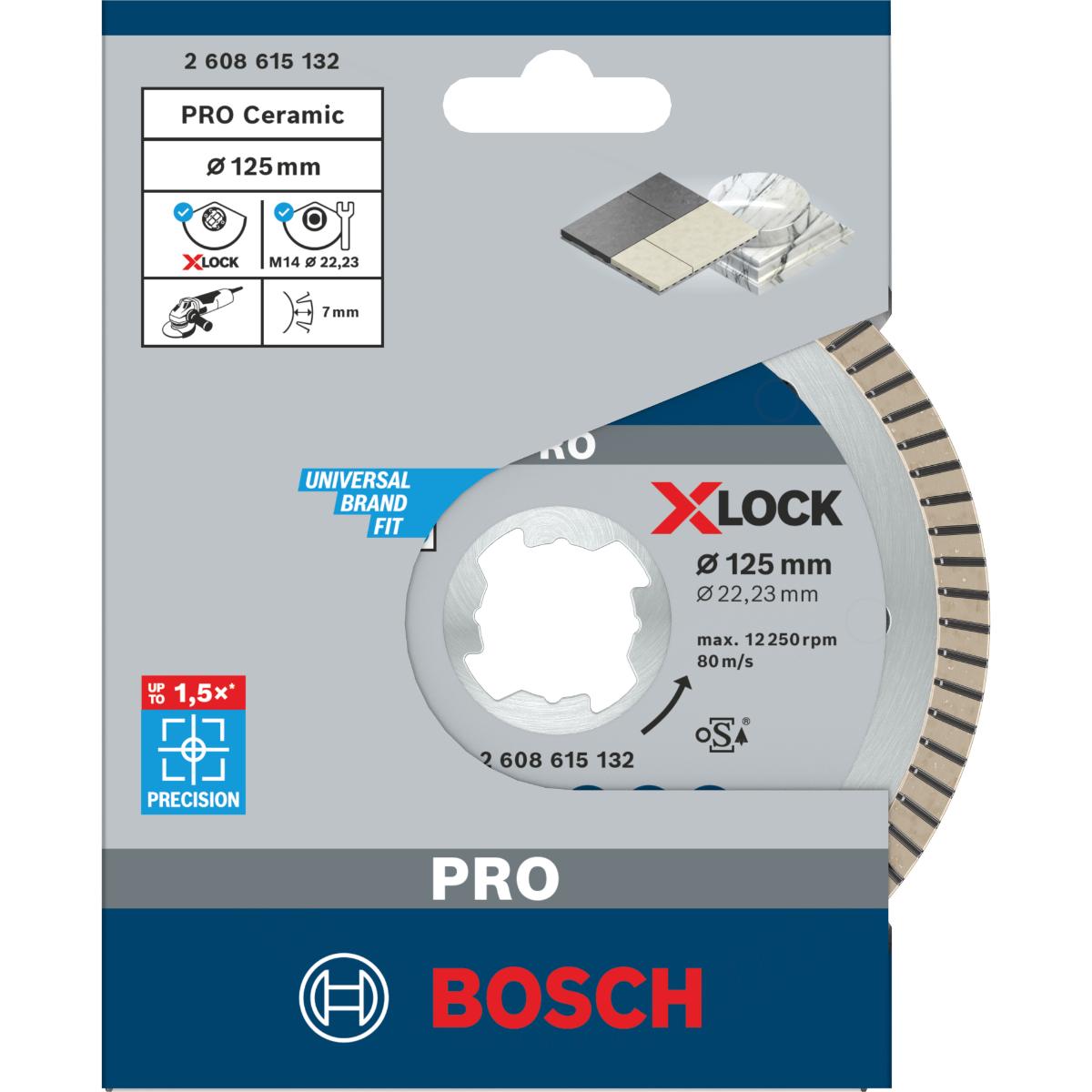 Bosch PRO Diamanttrennscheibe X-LOCK Best for Ceramic Extra Clean Turbo
