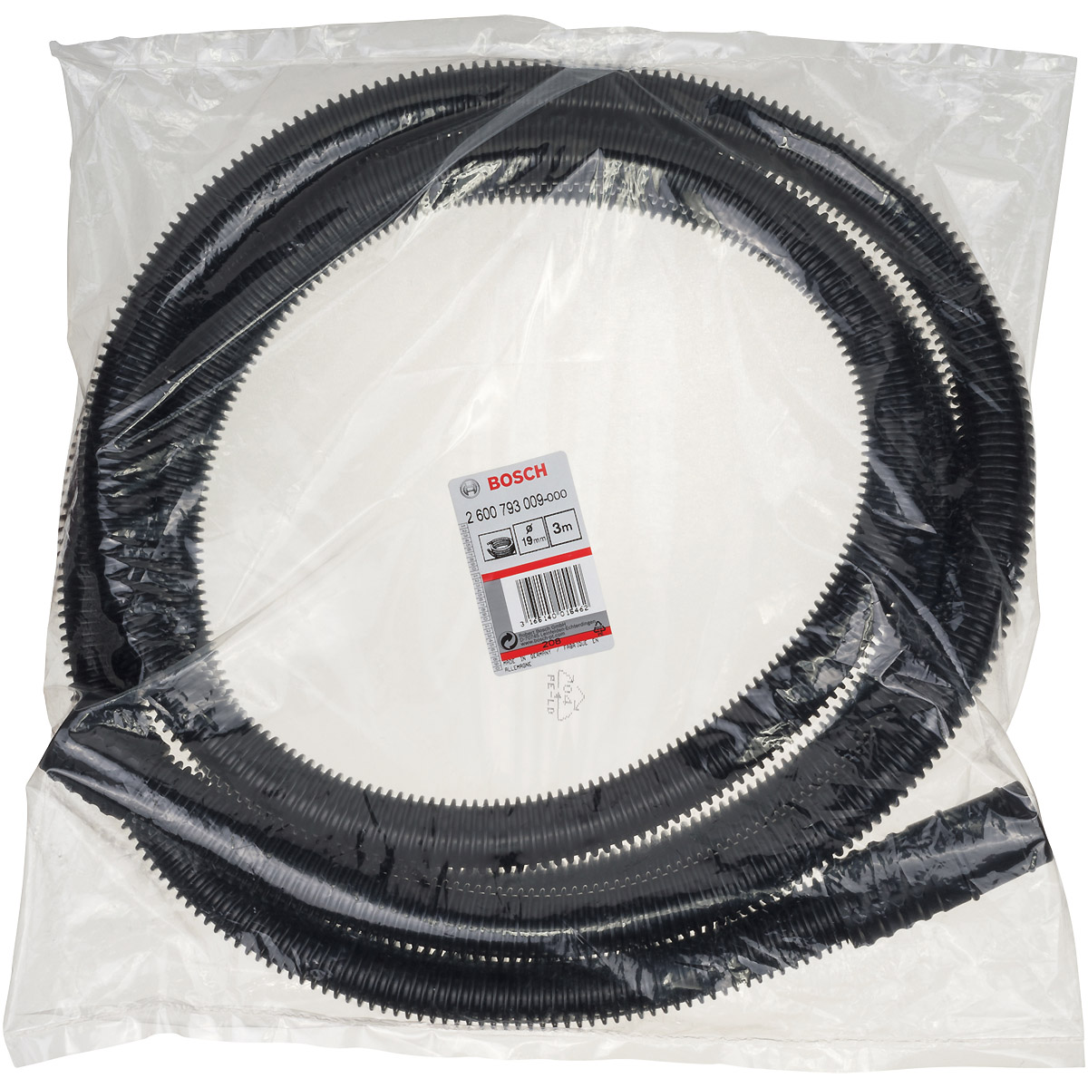 Bosch Schlauch, 3 m, 19 mm passend zu GAS 11-21 GAS 12-30 F GAS 12-50 RF GAS 12-50 RFH