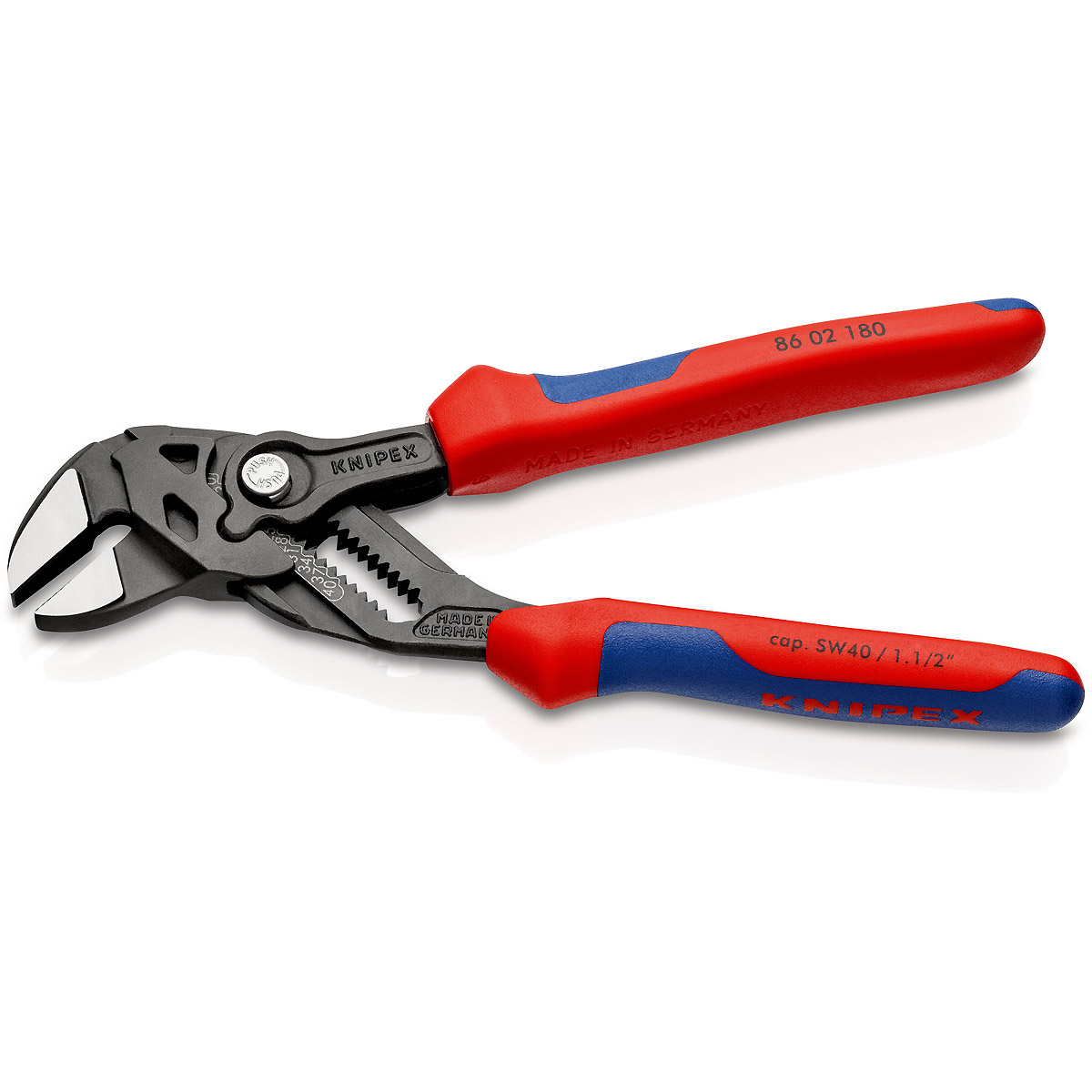KNIPEX Zangenschlüssel atramentiert mit Mehrkomponenten-Griff