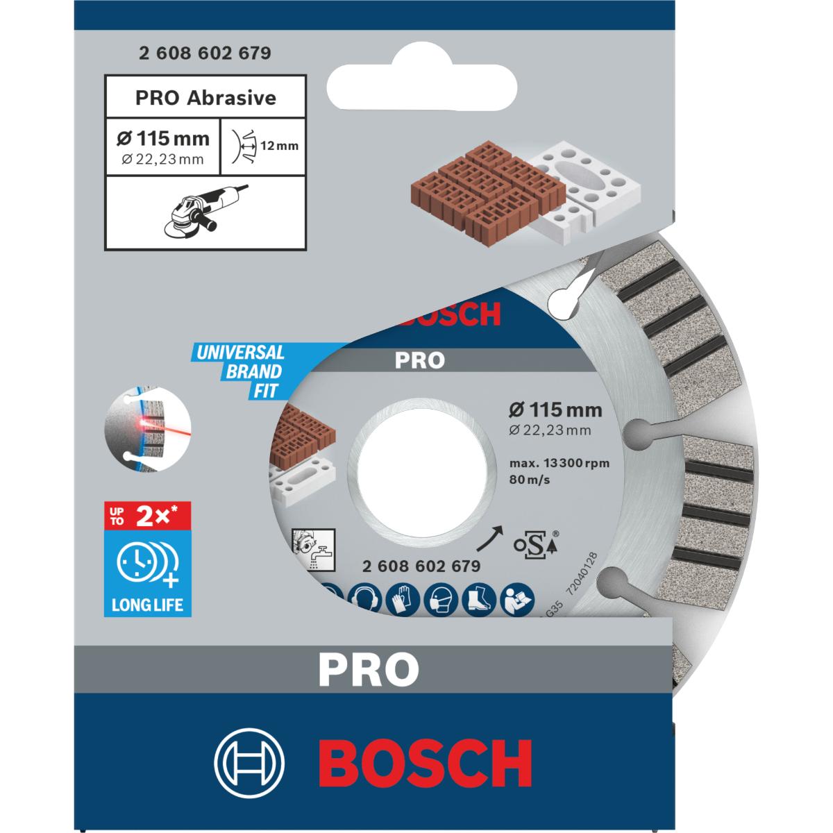 Bosch PRO Diamanttrennscheibe Best for Abrasive, 115/125 