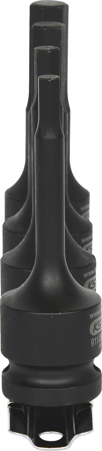 KS Tools 1/2" Kraft-Bit-Stecknuss-Satz, lang, 4-tlg