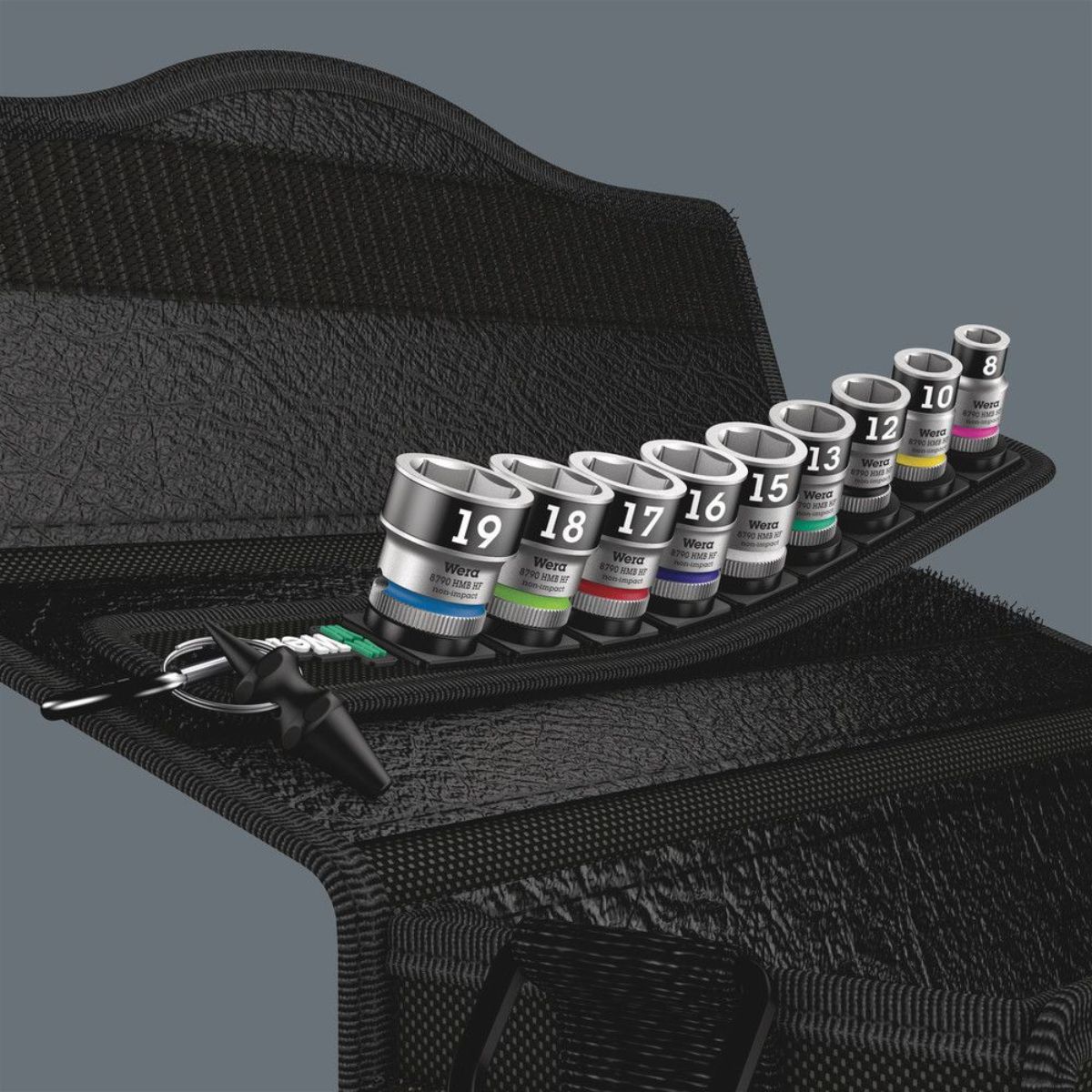 Wera Belt B 1 Zyklop Steckschlüsseleinsatz-Satz, mit Haltefunktion, 3/8"-Antrieb, 10-teilig