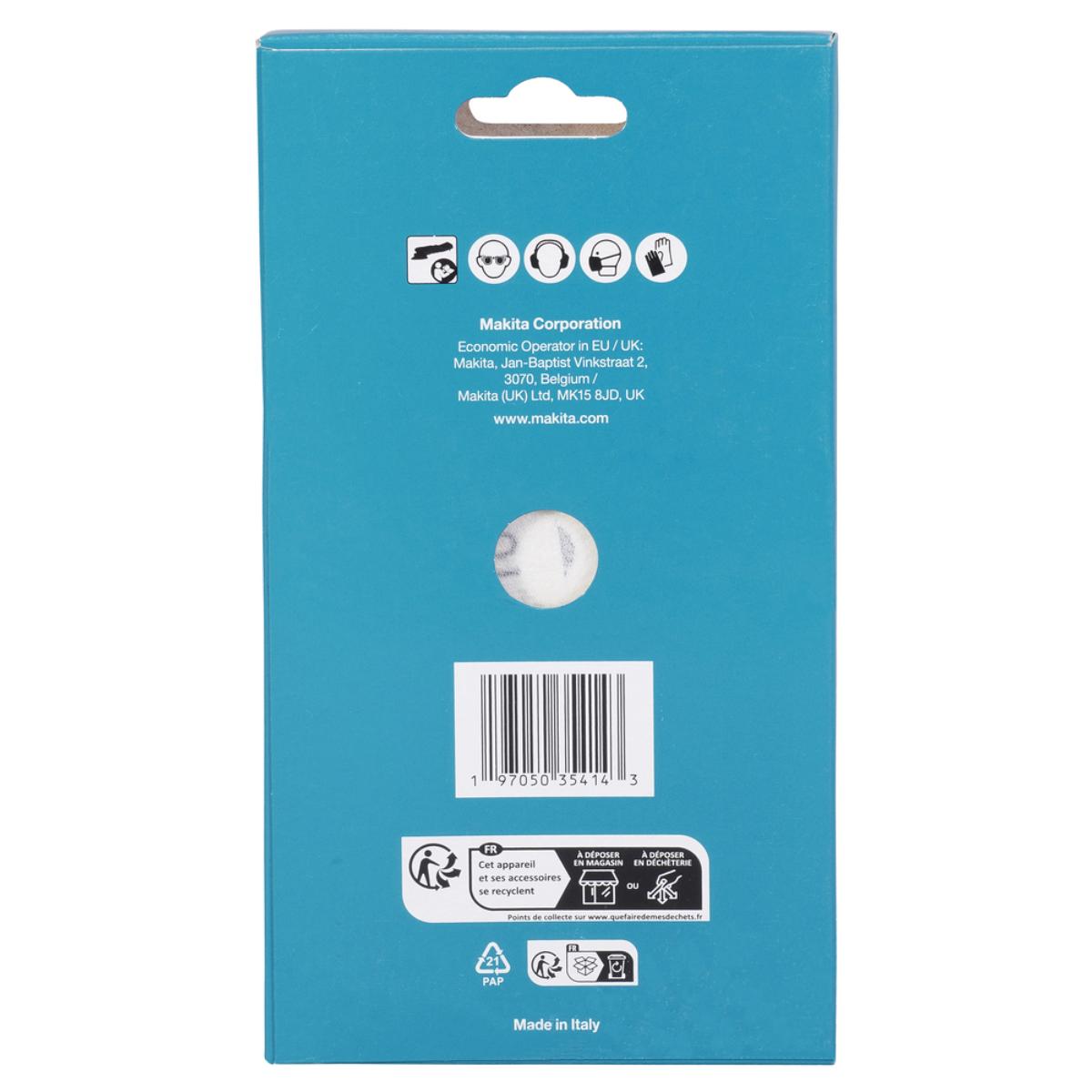 Makita Schleifpapier 100x150mm, Körnung A100,Klett, 7 Loch, 10 Stück