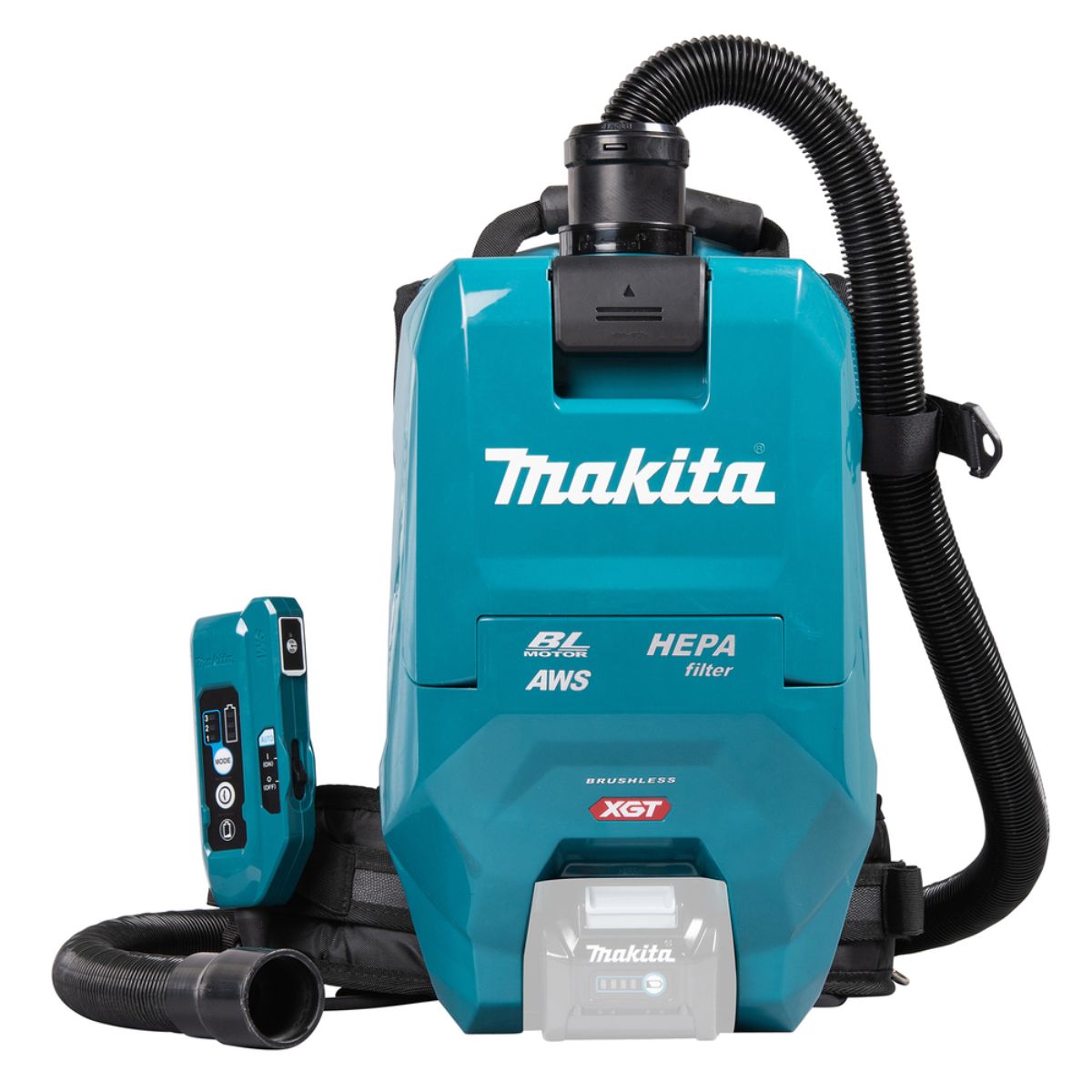 Makita Akku-Rucksackstaubsauger 40V max. mit AWS (ohne Akku, ohne Ladegerät) VC009GZ01