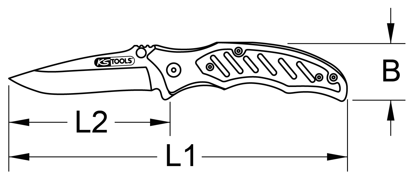 KS Tools Klappmesser mit Arretierung und Gurtschneider