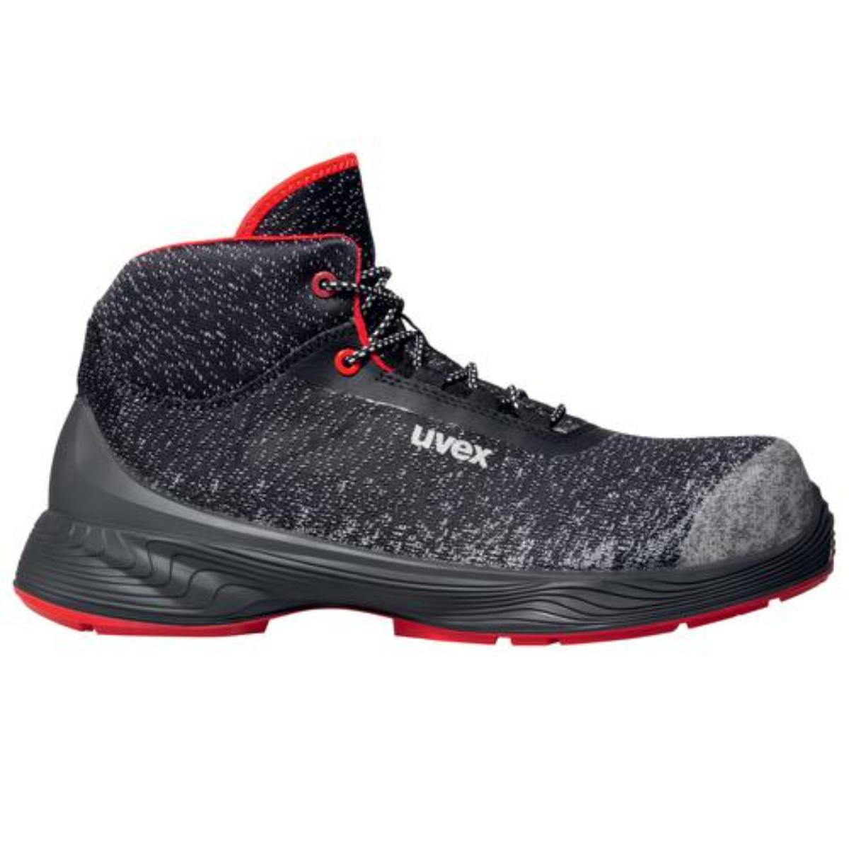 uvex 1 G2 Sicherheitsschuh Stiefel S1, schwarz/rot