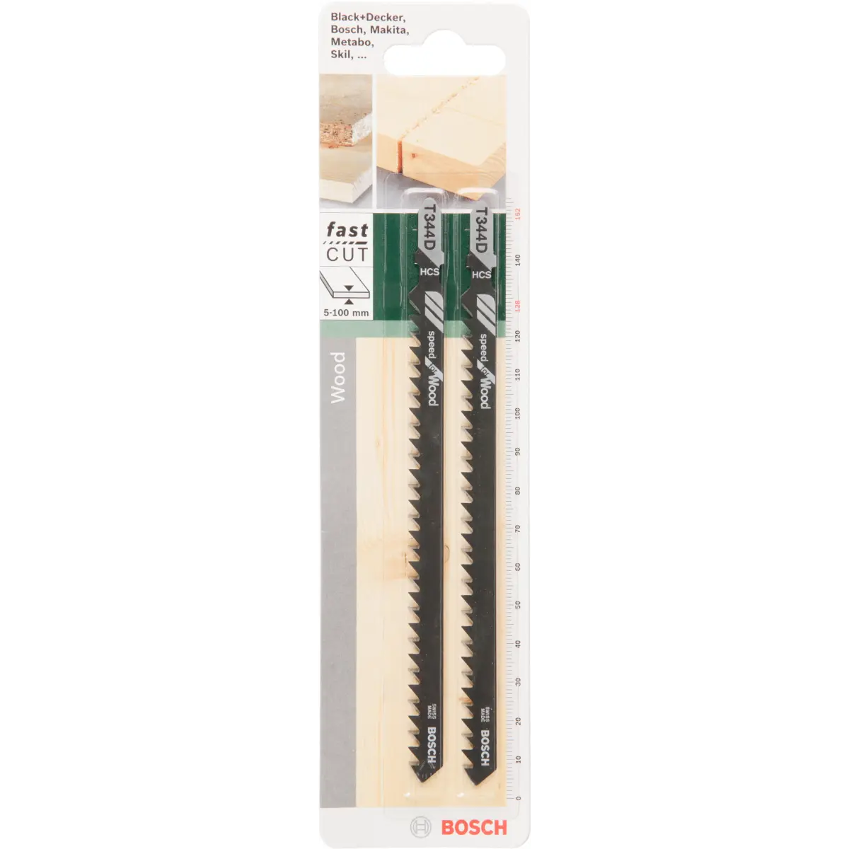 Bosch Stichsägeblatt HCS, T 344 D Speed for Wood