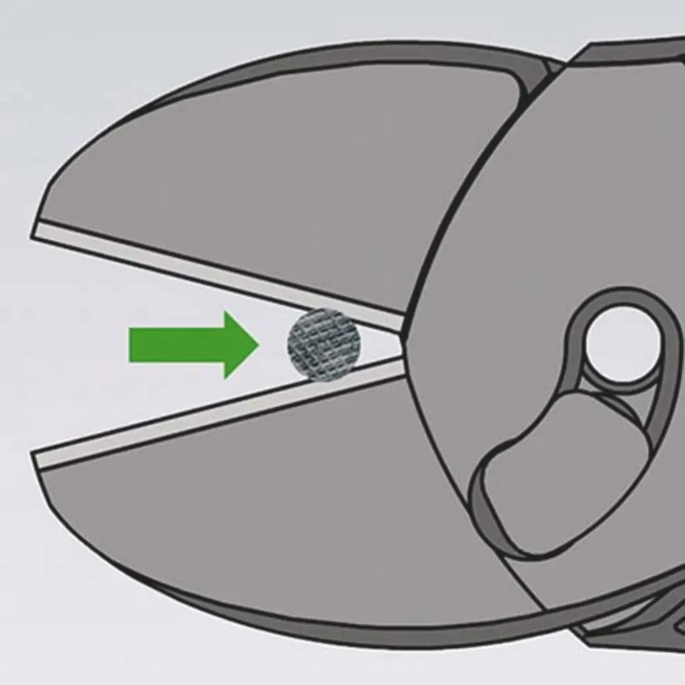 KNIPEX TwinForce Hochleistungs-Seitenschneider mit Öffnungsfeder schwarz atramentiert 180 mm