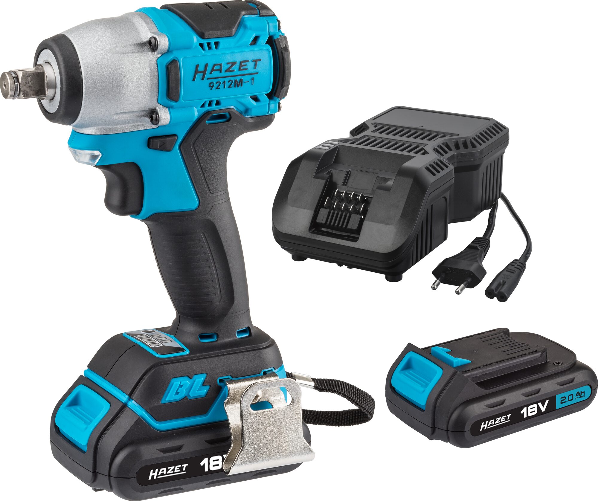 HAZET Mini Akku-Schlagschrauber, 18 V, 270 Nm, Vierkant 12,5 mm (1/2 Zoll), 2 Ah