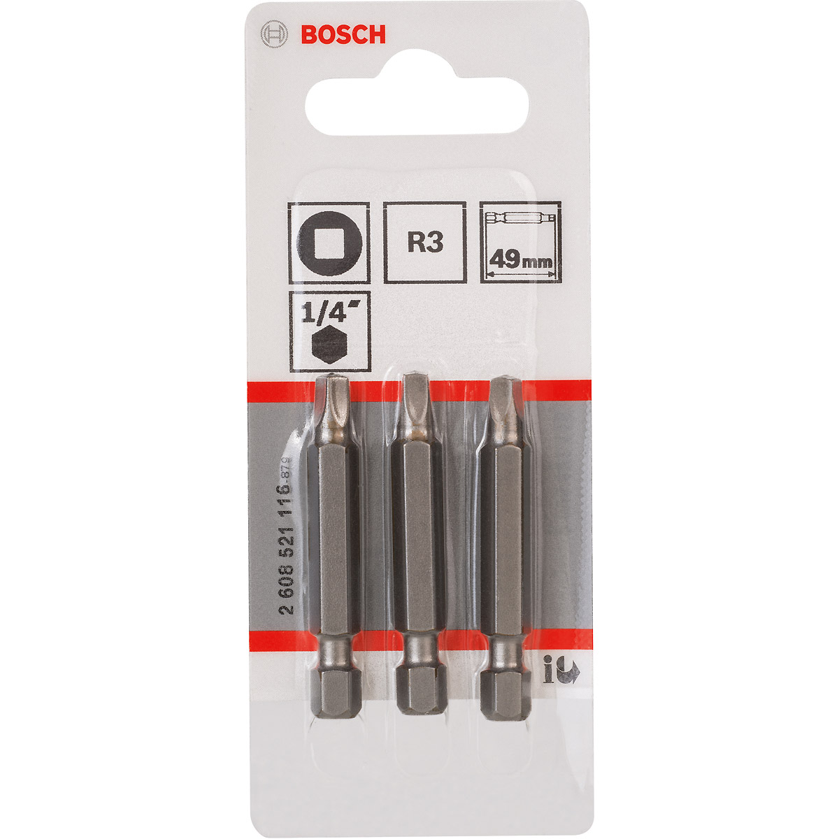 Bosch Schrauberbit Extra-Hart, Vierkant R3