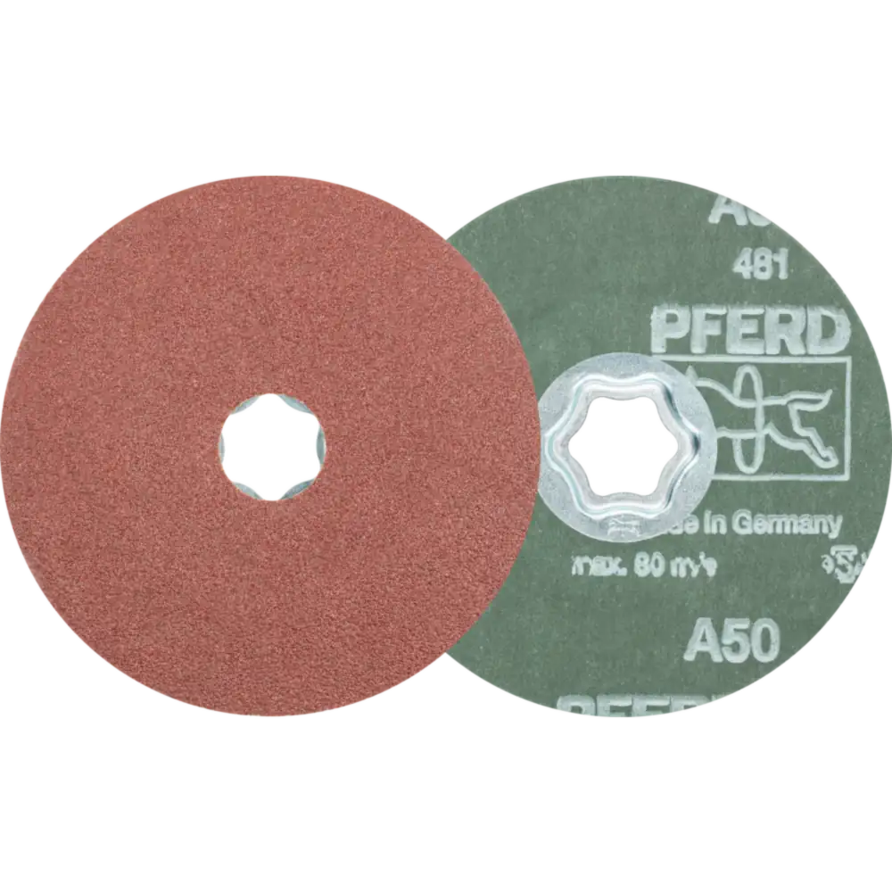 PFERD TOOLS COMBICLICK Korund Fiberscheibe für universelle Anwendungen