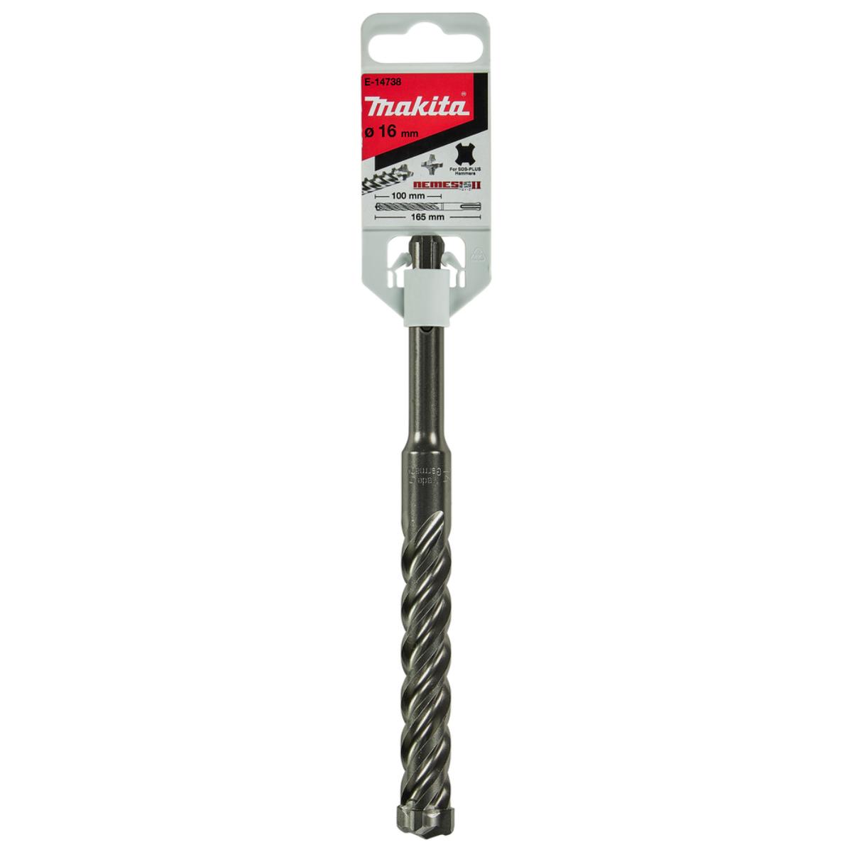 Makita SDS-PLUS Bohrer 16x165mm NEMESISII Ø 16,0 mm, Länge 165 mm, SDS-PLUS
