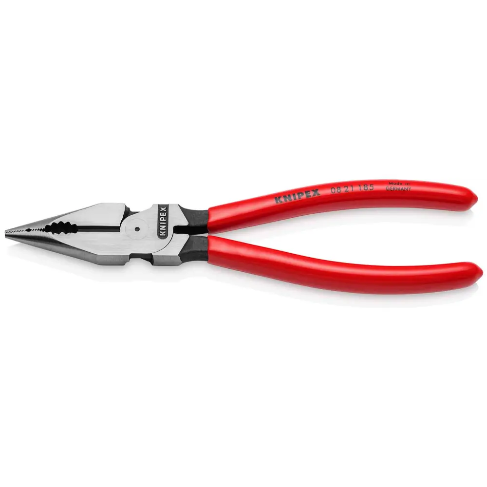 KNIPEX Spitz-Kombizange mit Kunststoff überzogen schwarz atramentiert 185 mm