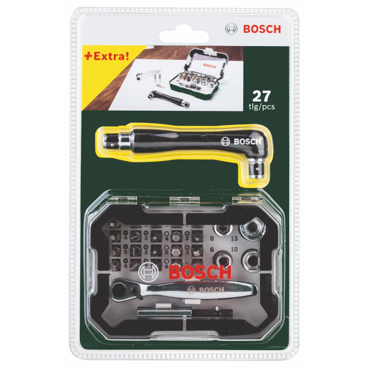 Bosch 26 + 1-tlg. Schrauberbit-Set mit Ratsche
