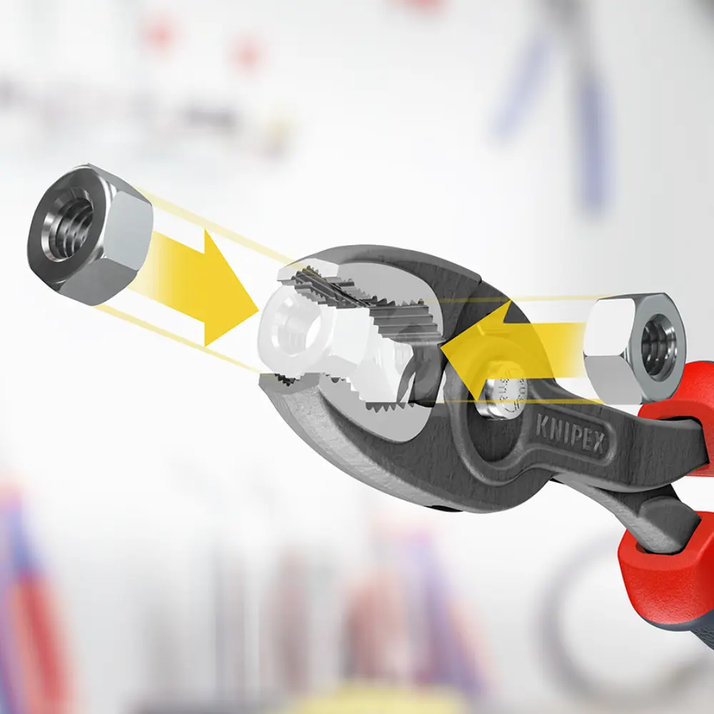 KNIPEX TwinGrip Front- und Seitengreifzange mit Comfort-Griffen grau atramentiert 150 mm