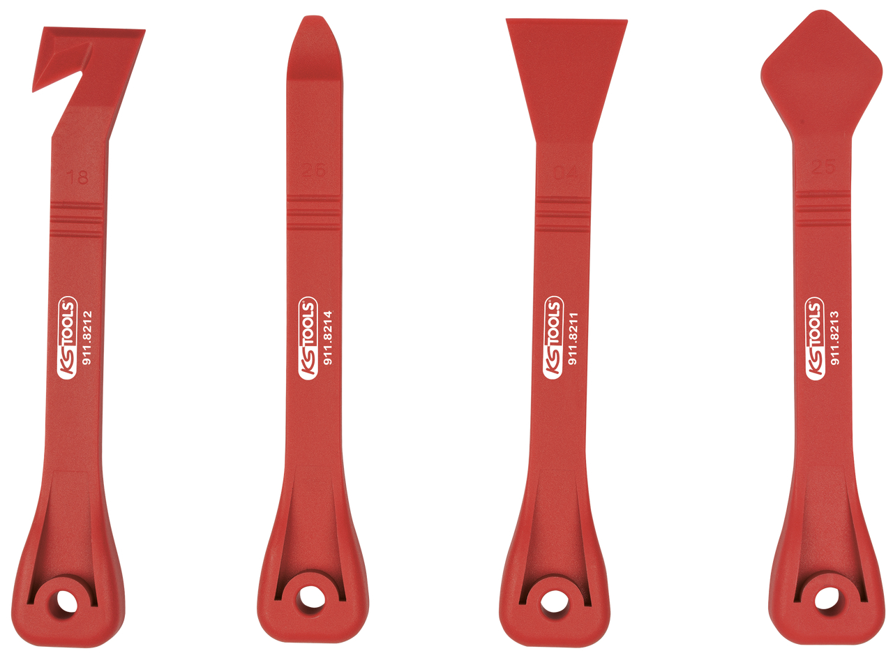 KS Tools Kunststoffkeil- und Glasschaber-Satz, 4-tlg
