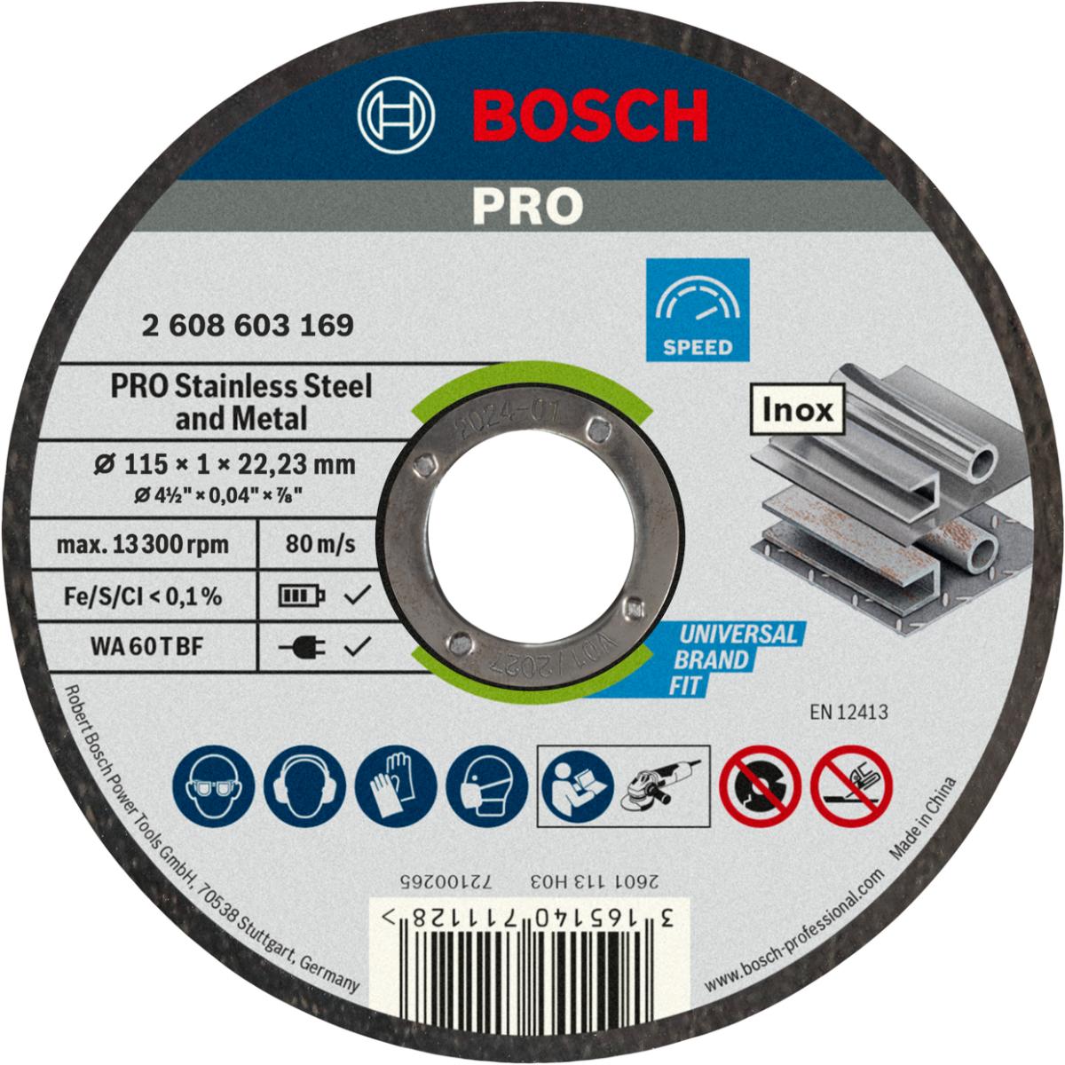 Bosch PRO Trennscheibe gerade Standard for Inox - Rapido WA 60 T BF