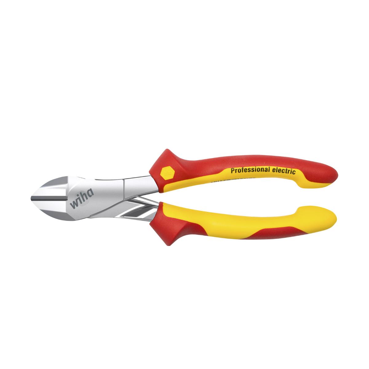 Wiha Kraftseitenschneider Professional electric mit DynamicJoint mit ein- und ausschaltbarer Öffnungsfeder - Blisterverpackung - 5 Stück