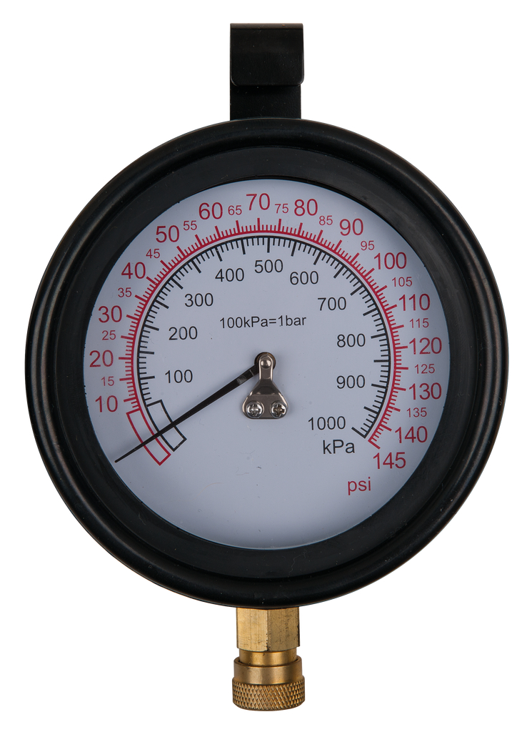 KS Tools Manometer Ø 100,0 mm, 0 - 10 bar mit 1/4" Schnellkupplung