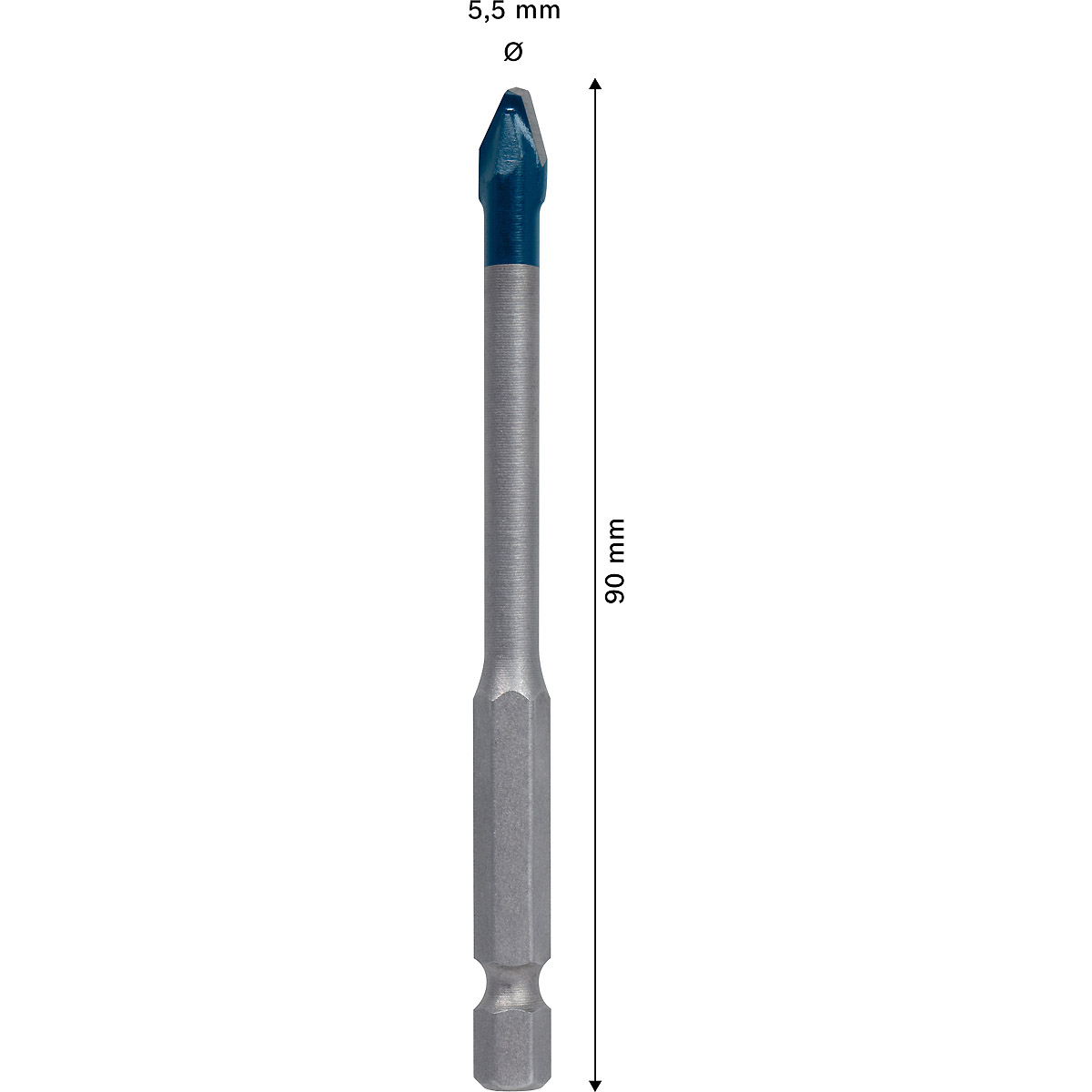 Bosch EXPERT Fliesenbohrer HEX-9 HardCeramic bit, 5.5x90